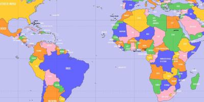 Cape Verde locatie op de kaart van de wereld
