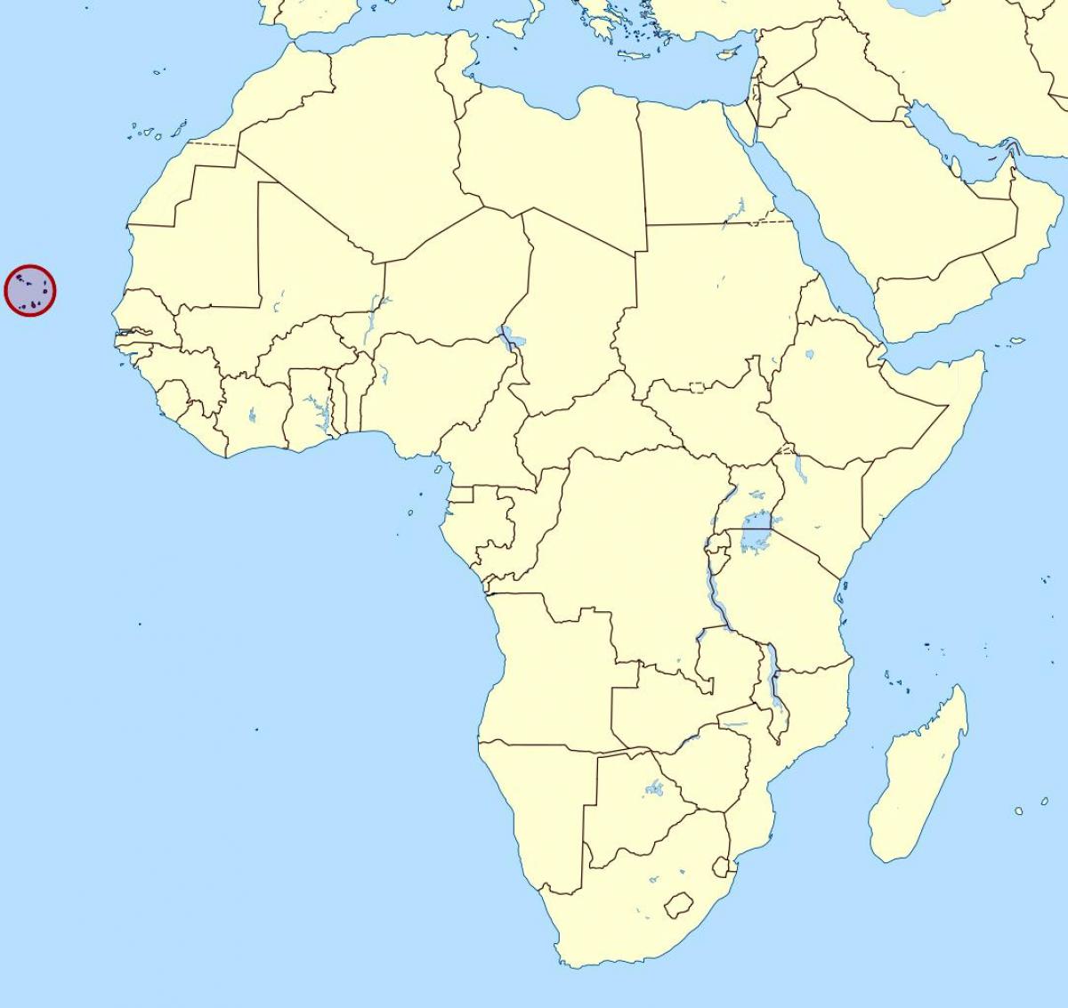 kaart van Cape Verde locatie op de kaart